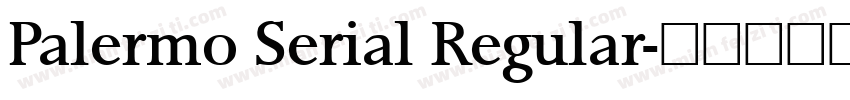 Palermo Serial Regular字体转换